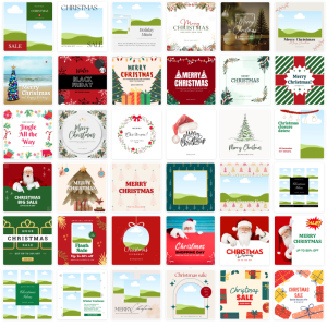 80 Christmas Square Post Canva Templates