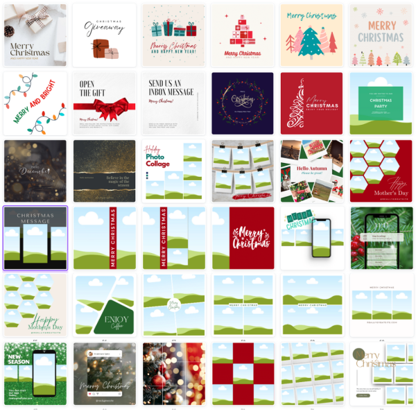 80 Christmas Square Post Canva Templates - Image 2