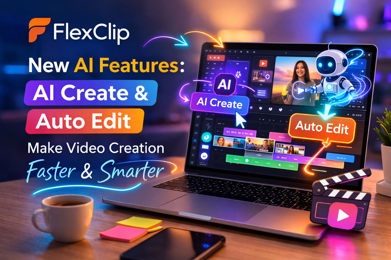 FlexClip AI Create and Auto Edit
